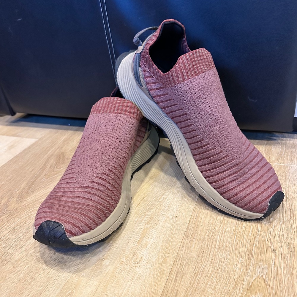 Merrell Moab Speed Moc Mens‎ Burgundy Tan Slip On Hiking Sneakers J067153 Size 9